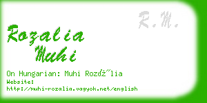 rozalia muhi business card